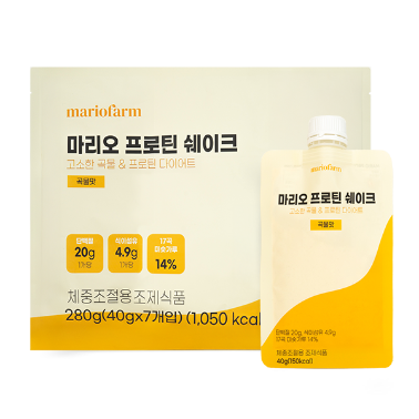 [신제품 출시 특가] 마리오 프로틴 쉐이크 (40g×7개입 )