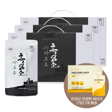 [블프 증정] 성마리오농장 바오로 흑염소진액 3박스 (100ml×90포)X3 + 마리오 프로틴 쉐이크(7포) 1개 증정