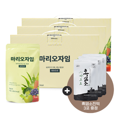성마리오농장 마리오자임 3박스 (100ml×30포)X3 + 흑염소진액 3포 증정 