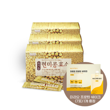 [블프 증정] 성마리오농장 유기농 현미콩효소 3박스 (4.2g×45포)X3 + 마리오 프로틴 쉐이크(7포) 1개 증정
